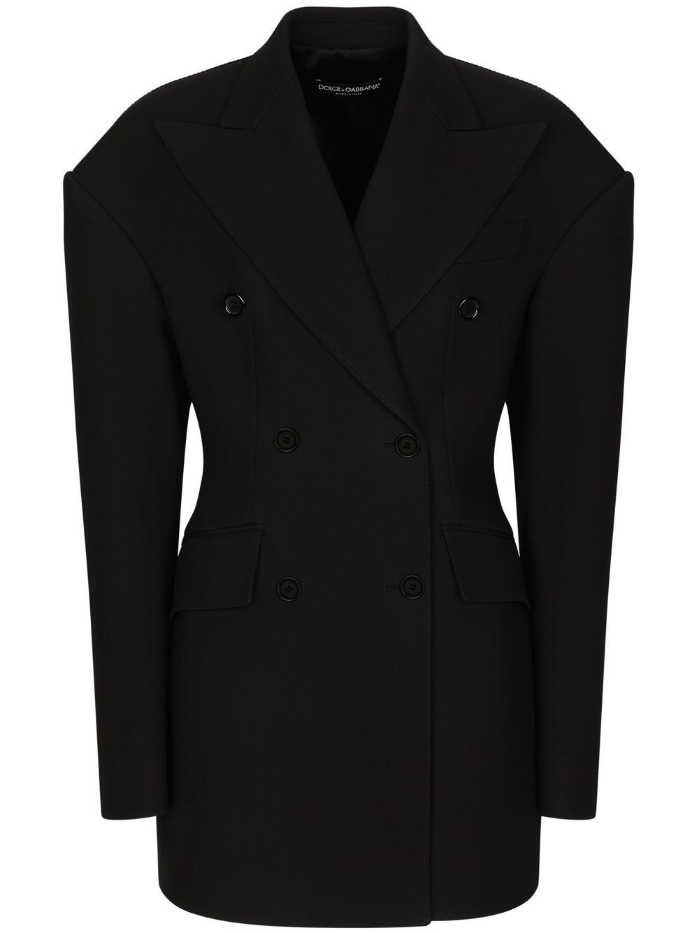 Dolce & Gabbana double-breasted crepe coat - Black von Dolce & Gabbana