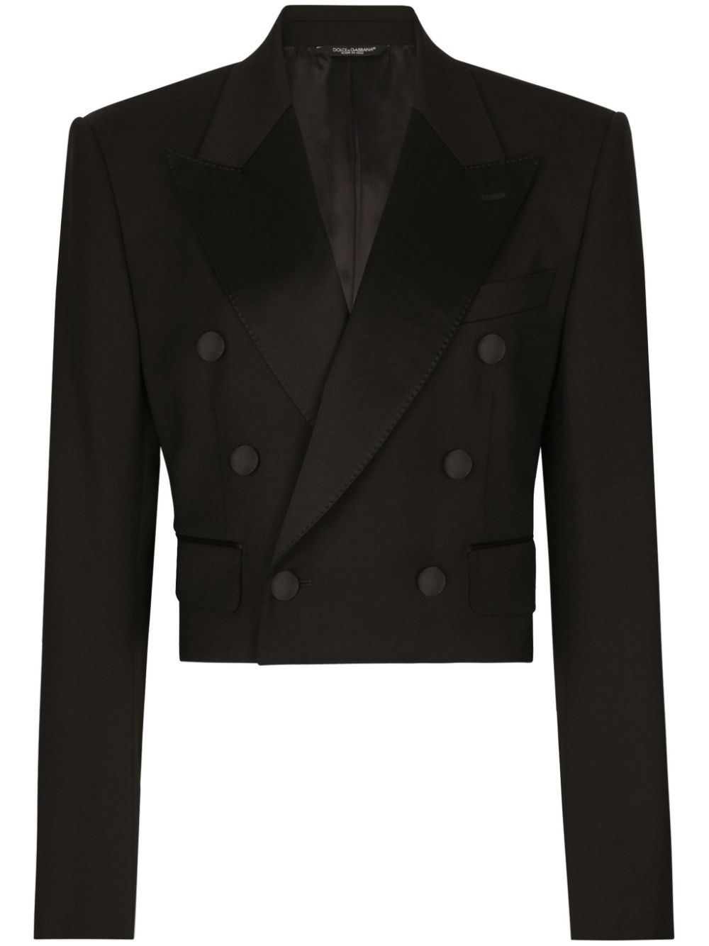 Dolce & Gabbana double-breasted cropped blazer - Black von Dolce & Gabbana