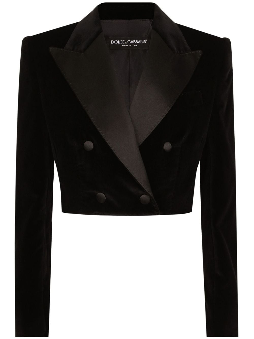 Dolce & Gabbana double-breasted cropped blazer - Black von Dolce & Gabbana