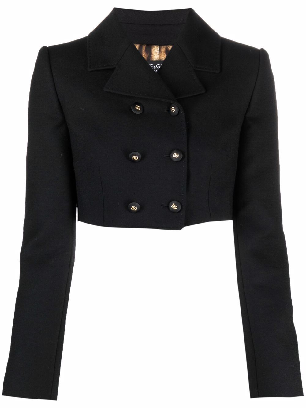 Dolce & Gabbana double-breasted cropped jacket - Black von Dolce & Gabbana