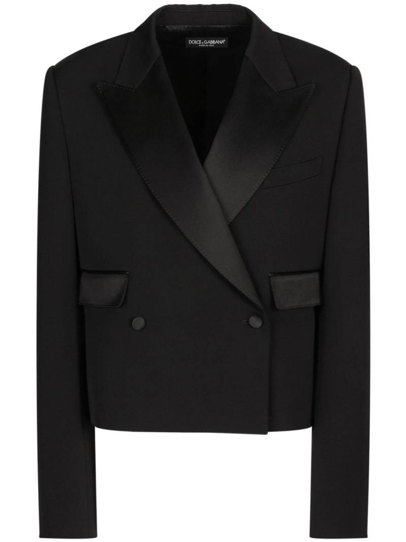 Dolce & Gabbana double-breasted gabardine blazer - Black von Dolce & Gabbana