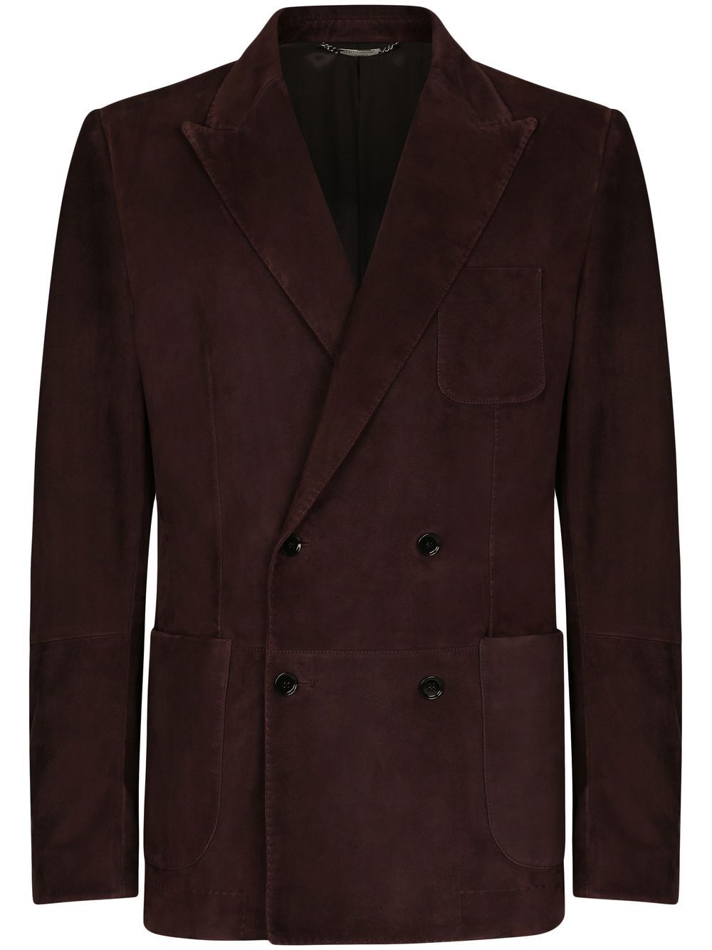 Dolce & Gabbana double-breasted suede blazer - Brown von Dolce & Gabbana