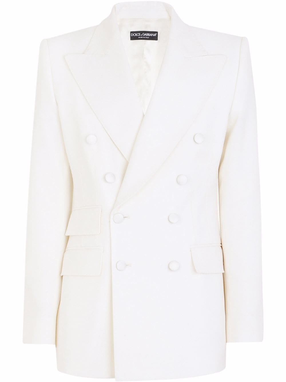 Dolce & Gabbana double-breasted virgin wool blazer - White von Dolce & Gabbana