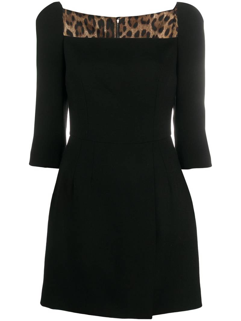 Dolce & Gabbana double crepe minidress - Black von Dolce & Gabbana