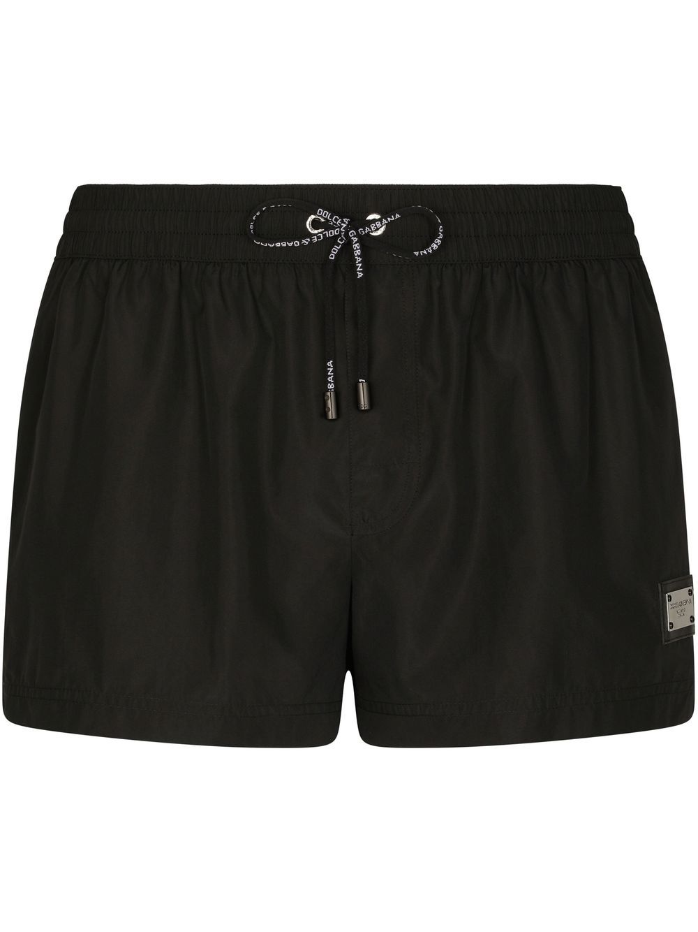 Dolce & Gabbana logo-tag swim shorts - Black von Dolce & Gabbana