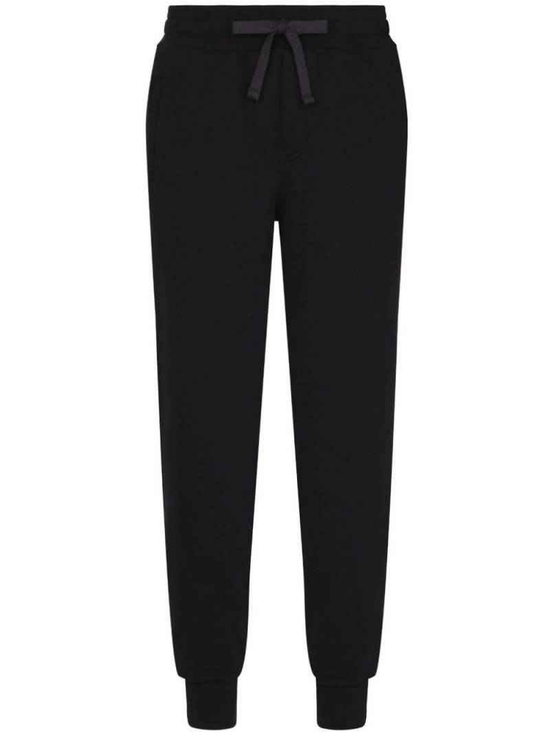 Dolce & Gabbana drawstring-waist cotton-blend track pants - Blue von Dolce & Gabbana