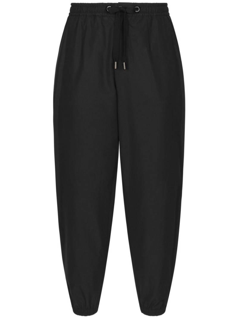 Dolce & Gabbana drawstring-waist cotton track pants - Black von Dolce & Gabbana