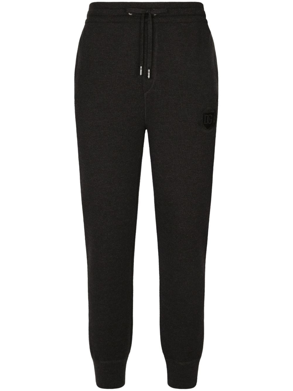 Dolce & Gabbana drawstring wool-silk track pants - Grey von Dolce & Gabbana