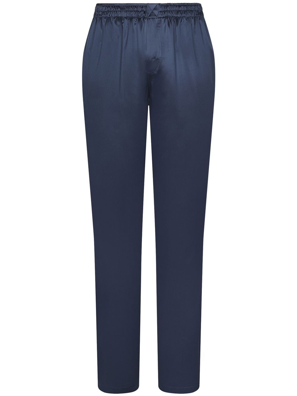 Dolce & Gabbana elasticated-waistband silk trousers - Blue von Dolce & Gabbana