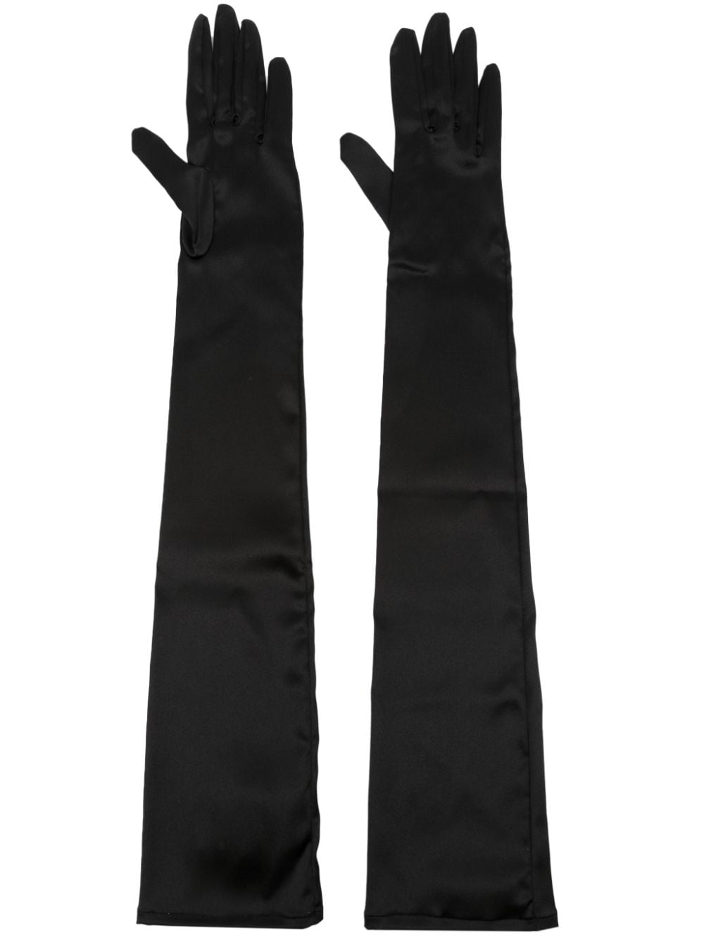 Dolce & Gabbana elbow-length satin gloves - Black von Dolce & Gabbana