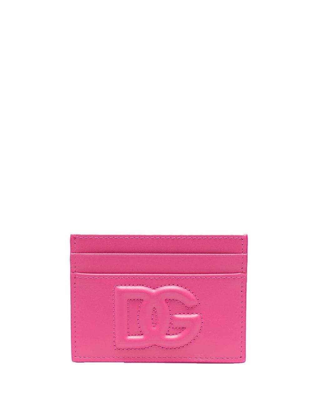 Dolce & Gabbana embossed-logo cardholder - Pink von Dolce & Gabbana