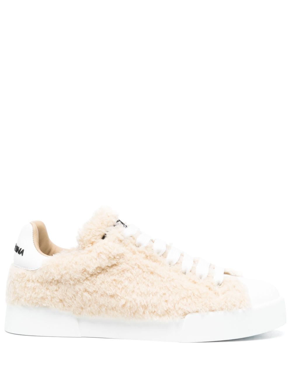 Dolce & Gabbana embossed-logo leather sneakers - White von Dolce & Gabbana