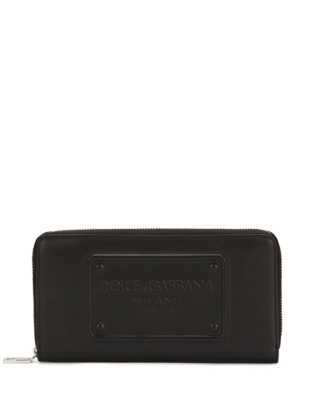 Dolce & Gabbana embossed-logo leather wallet - Black von Dolce & Gabbana