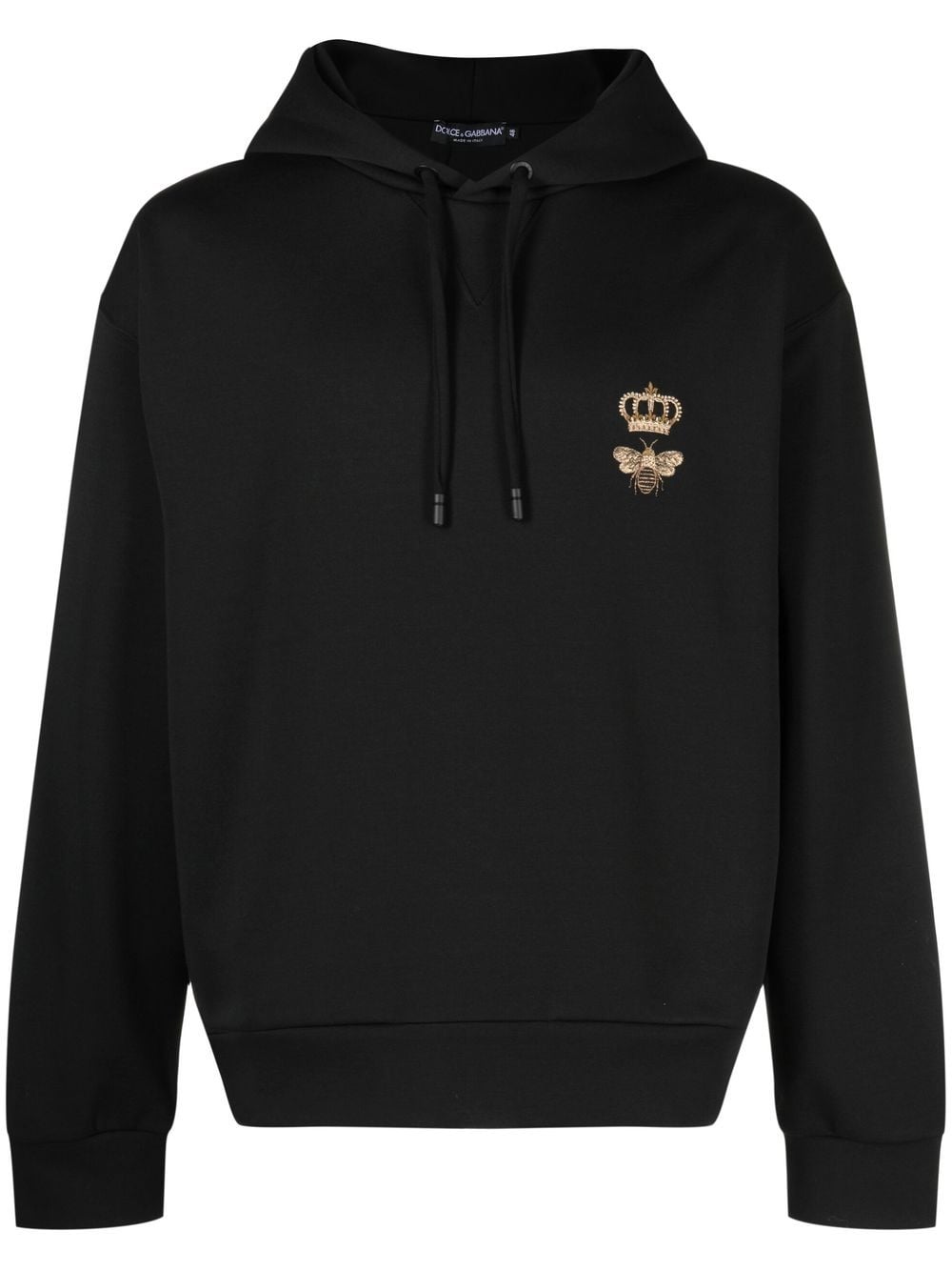 Dolce & Gabbana embroidered cotton hoodie - Black von Dolce & Gabbana