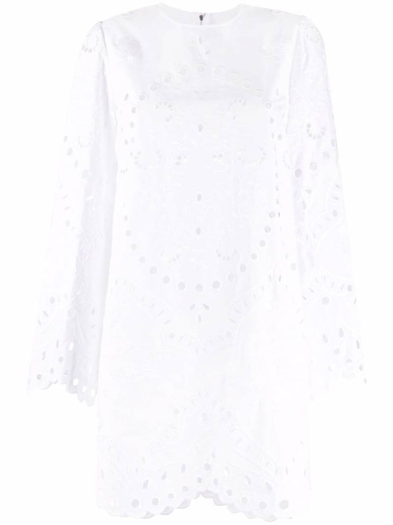 Dolce & Gabbana embroidered-design long-sleeve dress - White von Dolce & Gabbana