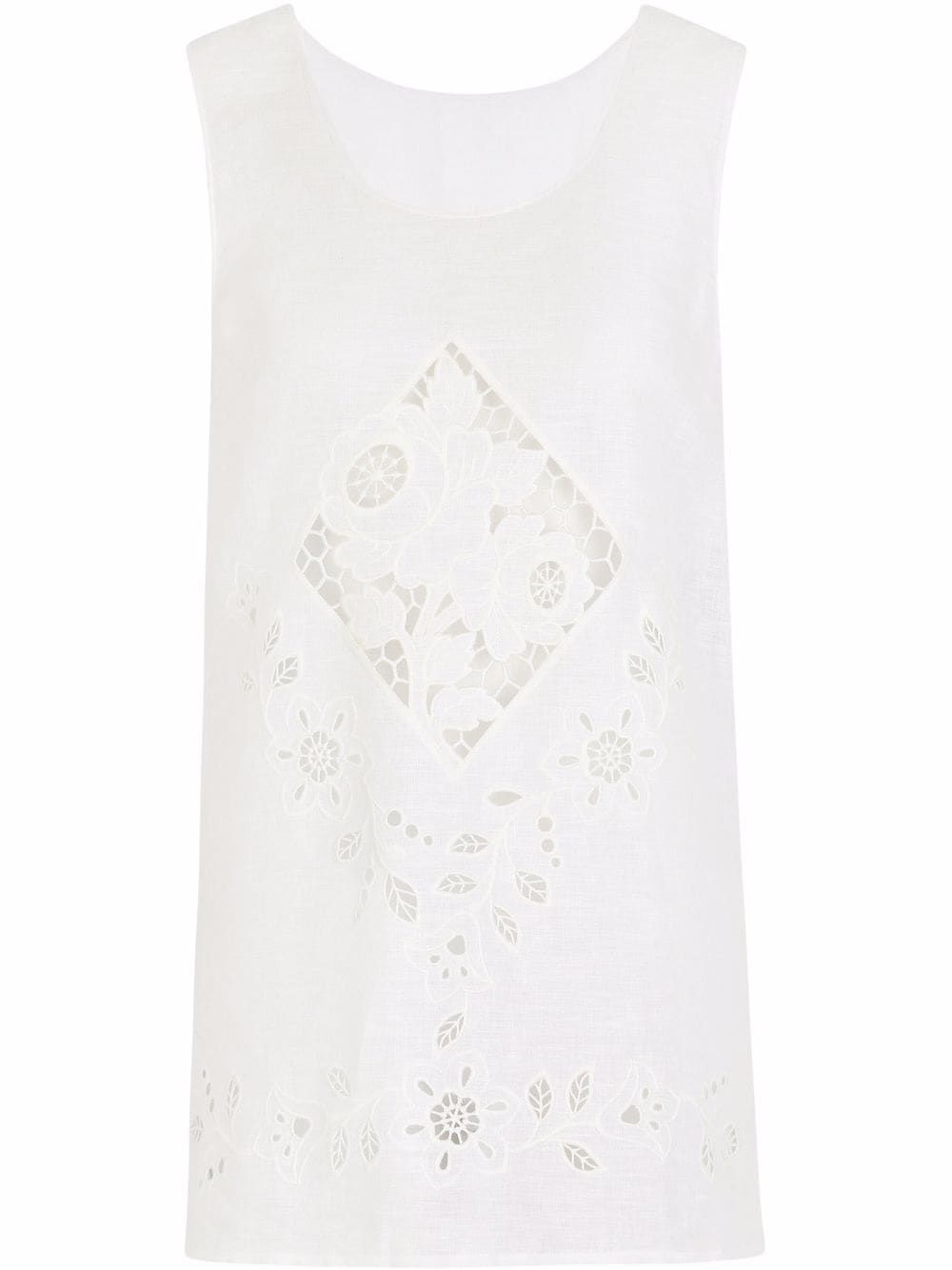 Dolce & Gabbana embroidered linen tunic - White von Dolce & Gabbana