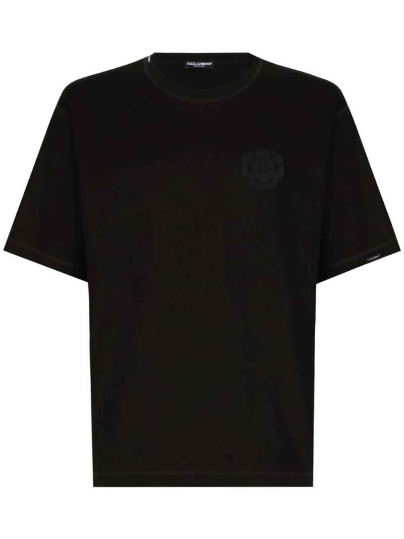 Dolce & Gabbana embroidered logo t-shirt - Black von Dolce & Gabbana