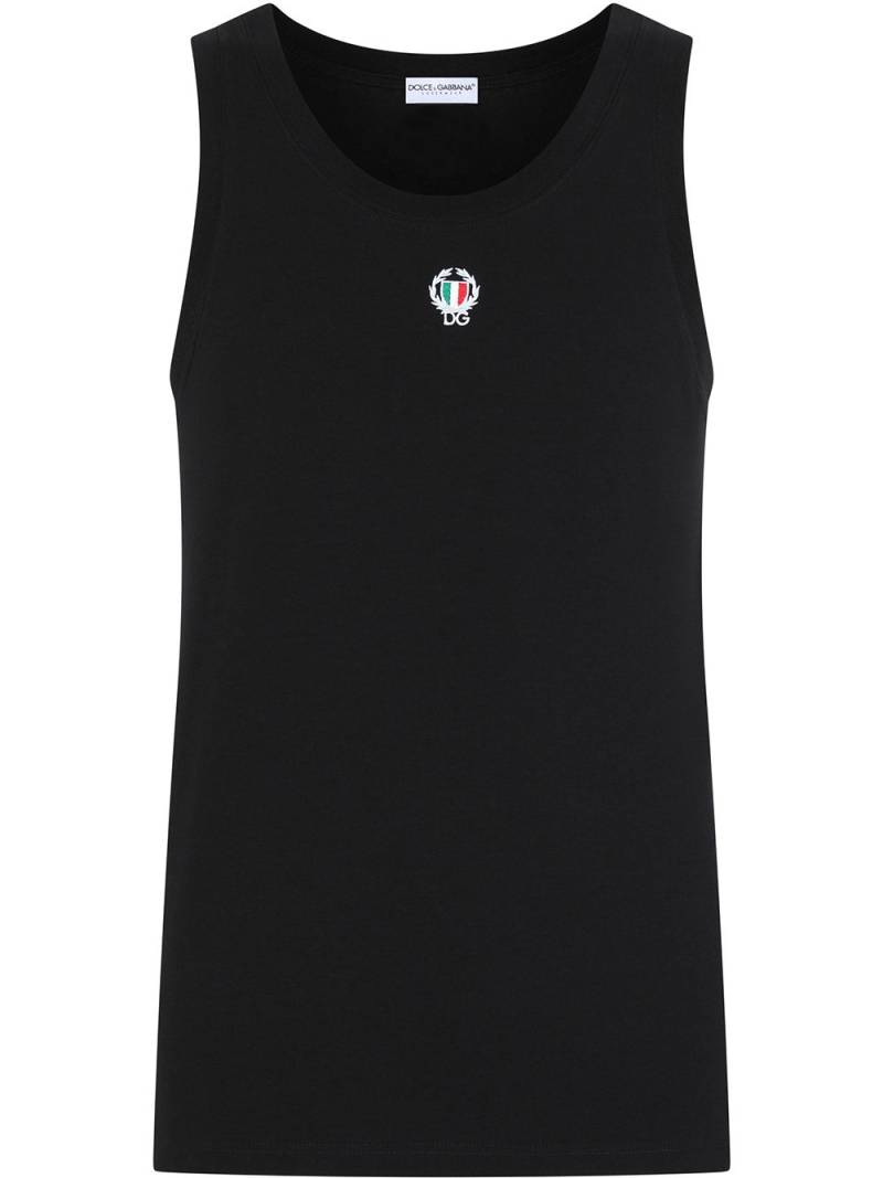 Dolce & Gabbana iembroidered tank top - Black von Dolce & Gabbana