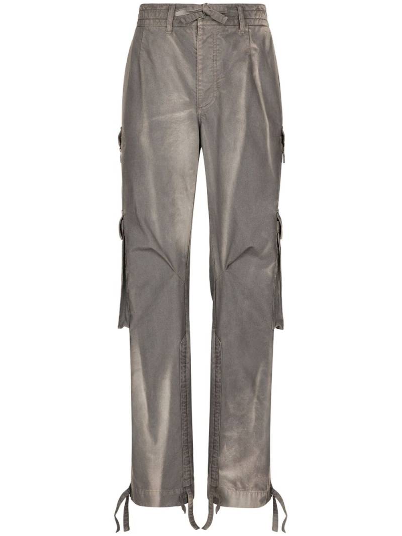 Dolce & Gabbana faded-effect cargo trousers - Neutrals von Dolce & Gabbana