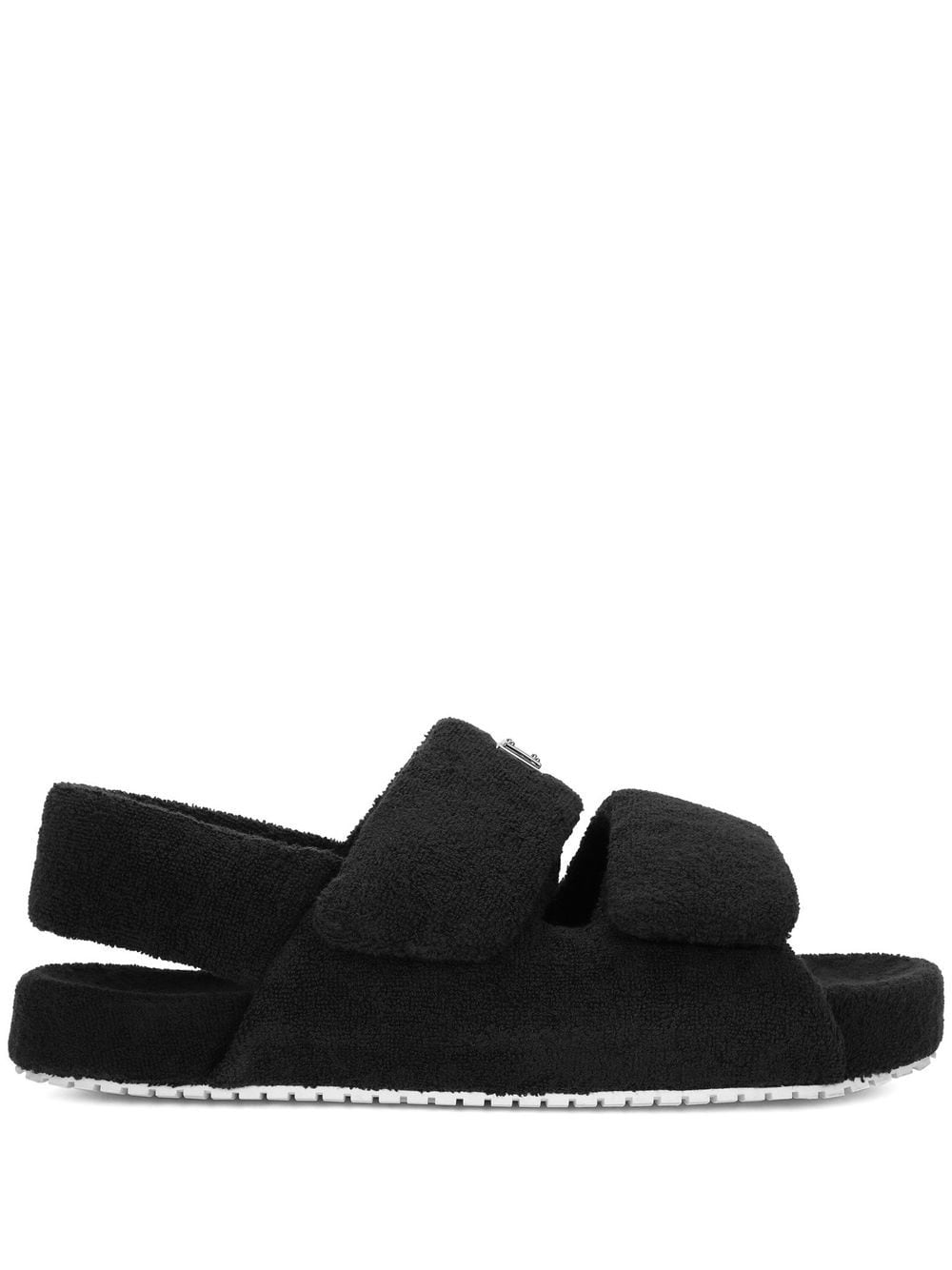 Dolce & Gabbana faux-fur sandals - Black von Dolce & Gabbana