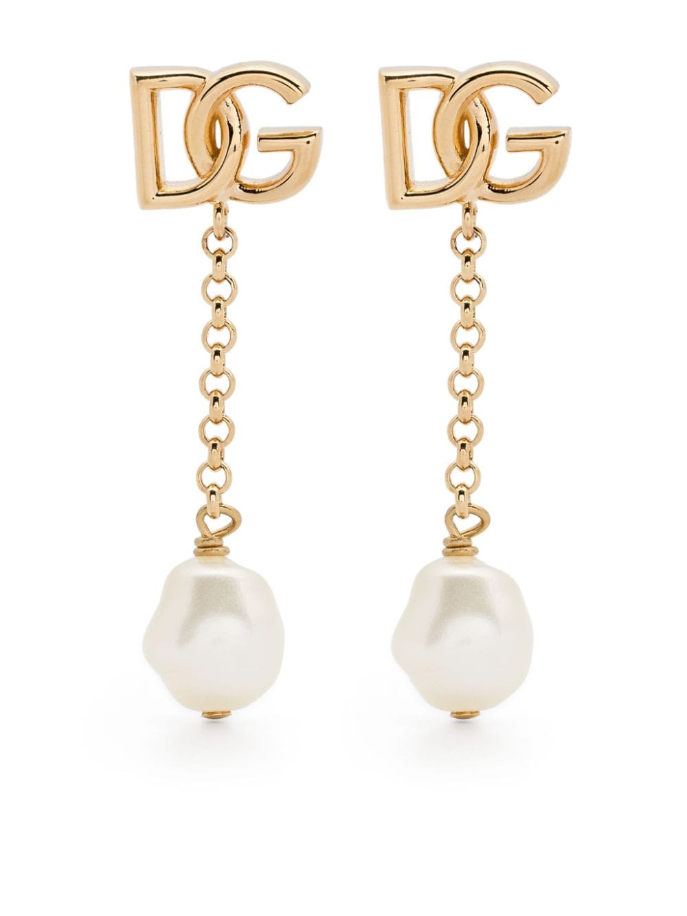 Dolce & Gabbana faux-pearl drop earrings - Gold von Dolce & Gabbana