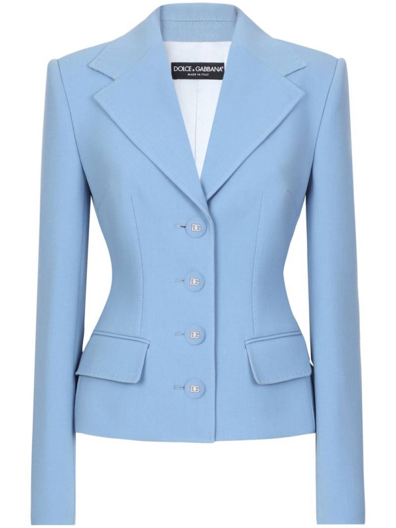 Dolce & Gabbana fitted buttoned jacket - Blue von Dolce & Gabbana