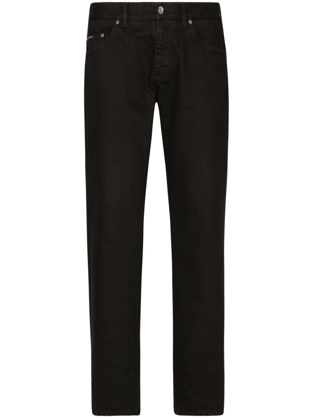 Dolce & Gabbana five-pocket straight-legged jeans - Black von Dolce & Gabbana