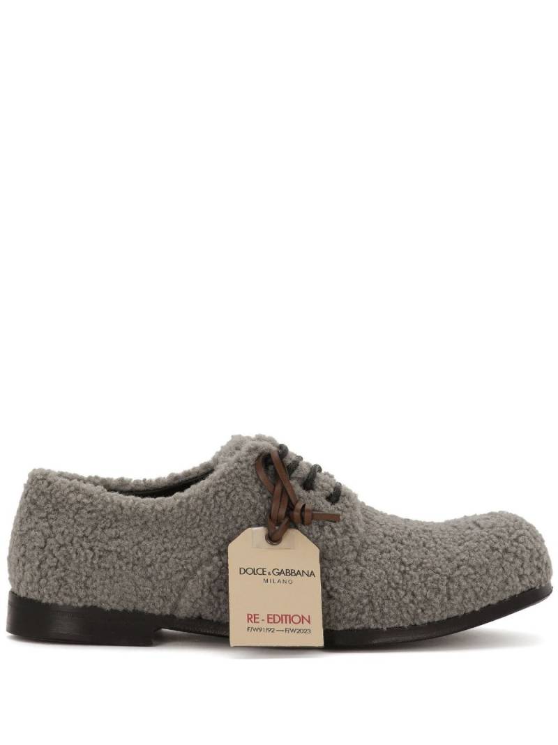 Dolce & Gabbana fleece derby shoes - Grey von Dolce & Gabbana