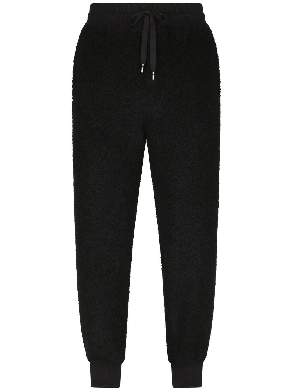 Dolce & Gabbana fleece-texture track pants - Black von Dolce & Gabbana