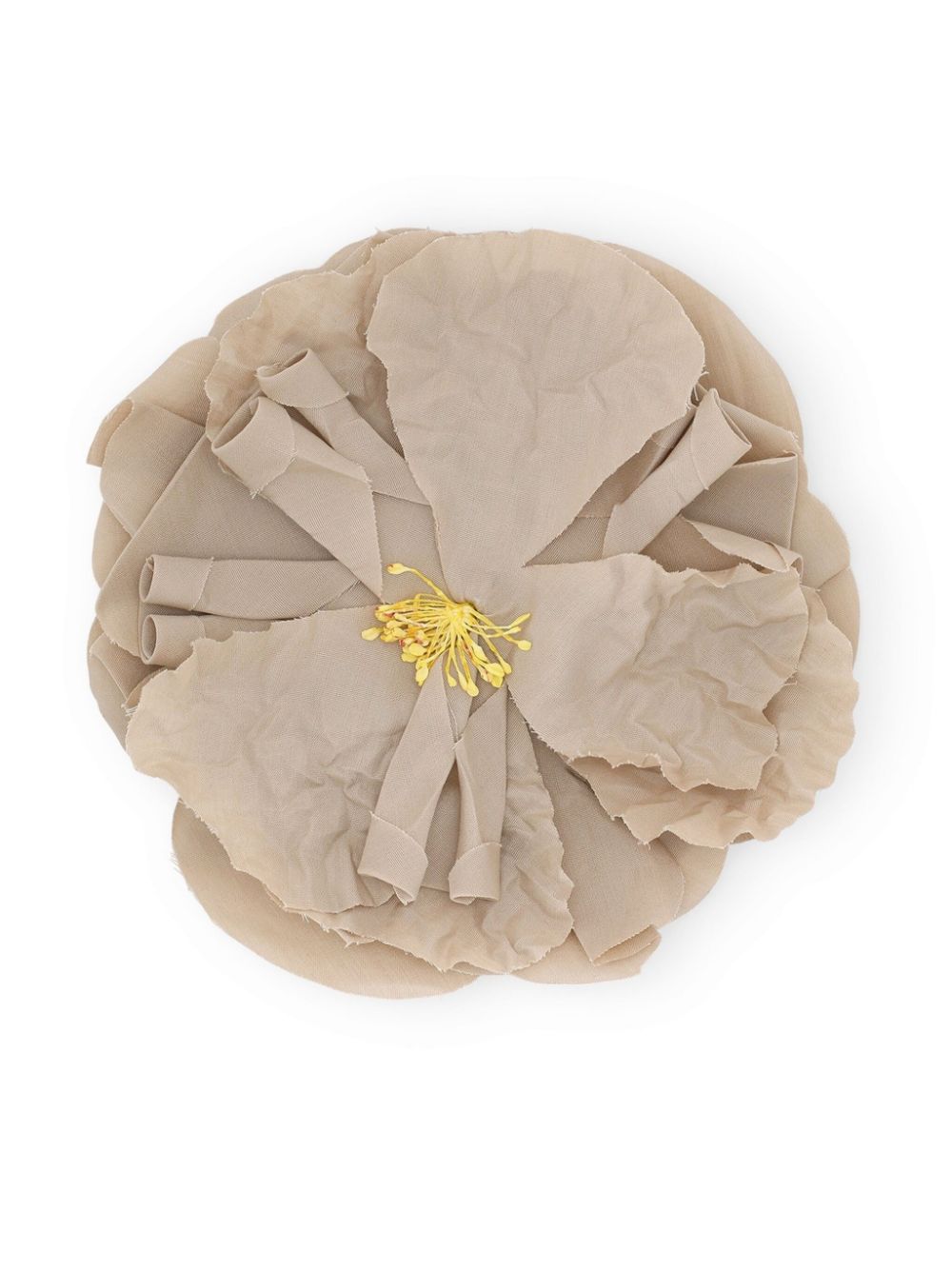 Dolce & Gabbana floral-appliqué poplin brooch - Neutrals von Dolce & Gabbana