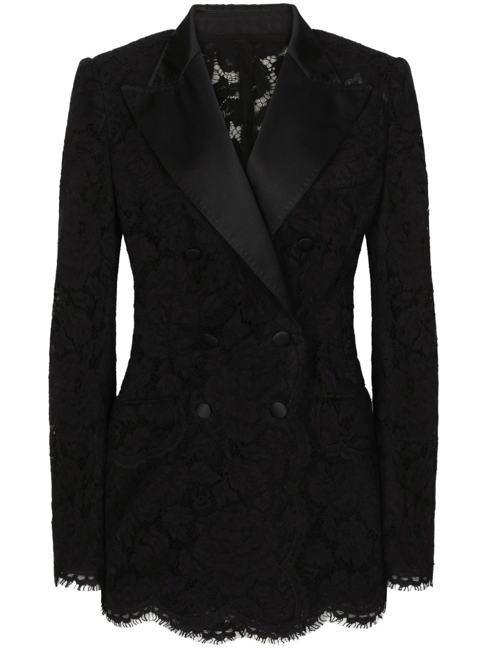 Dolce & Gabbana floral lace blazer jacket - Black von Dolce & Gabbana