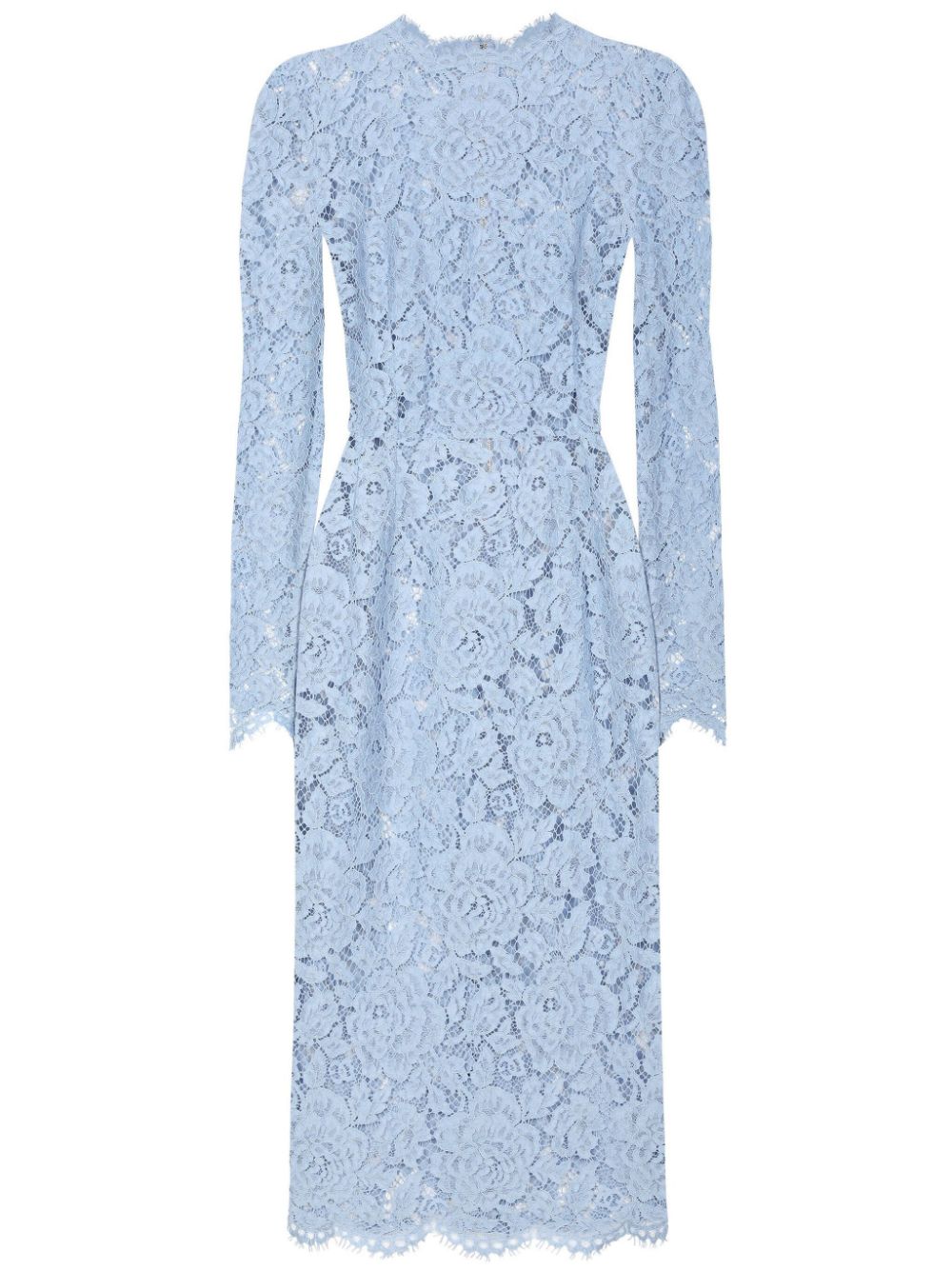 Dolce & Gabbana floral-lace bodycon midi dress - Blue von Dolce & Gabbana