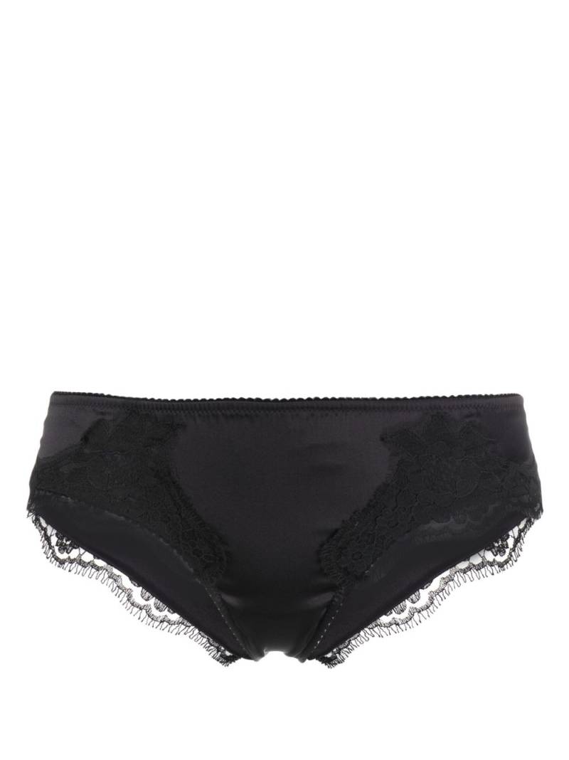 Dolce & Gabbana floral lace briefs - Black von Dolce & Gabbana