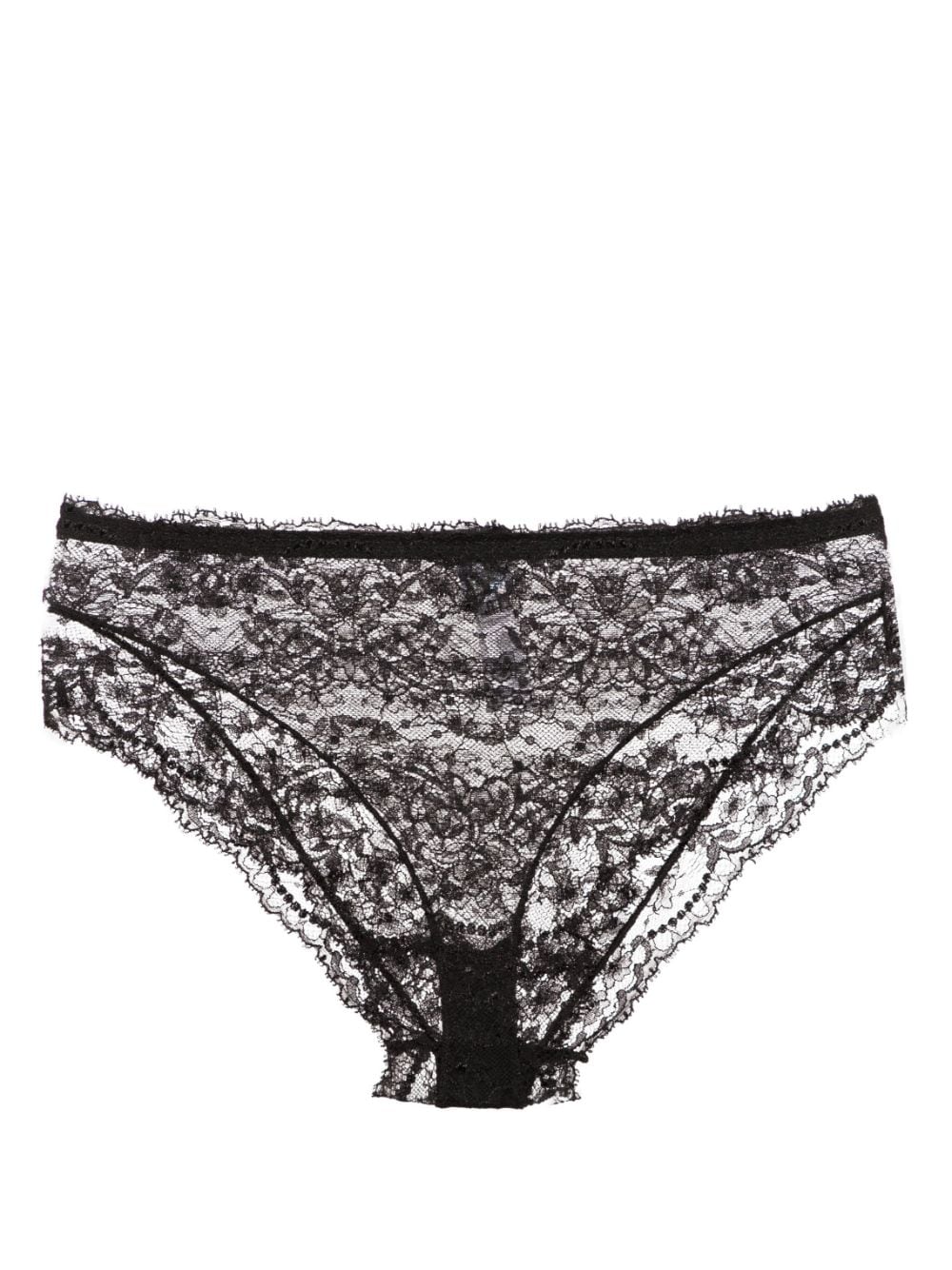 Dolce & Gabbana floral-lace high-waisted briefs - Black von Dolce & Gabbana