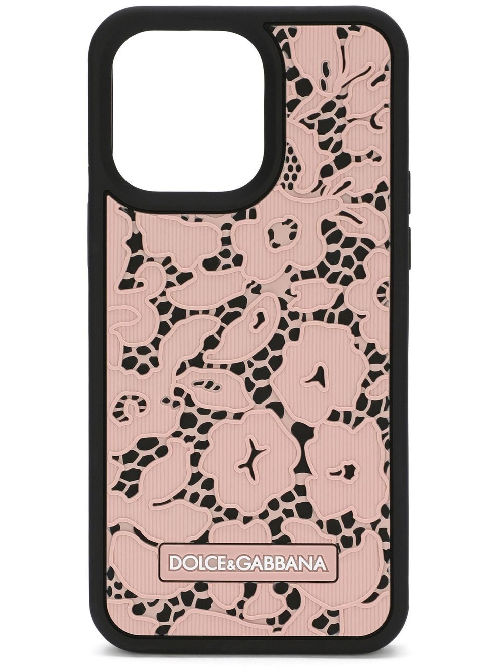 Dolce & Gabbana floral-lace iPhone 14 Pro Max case - Pink von Dolce & Gabbana