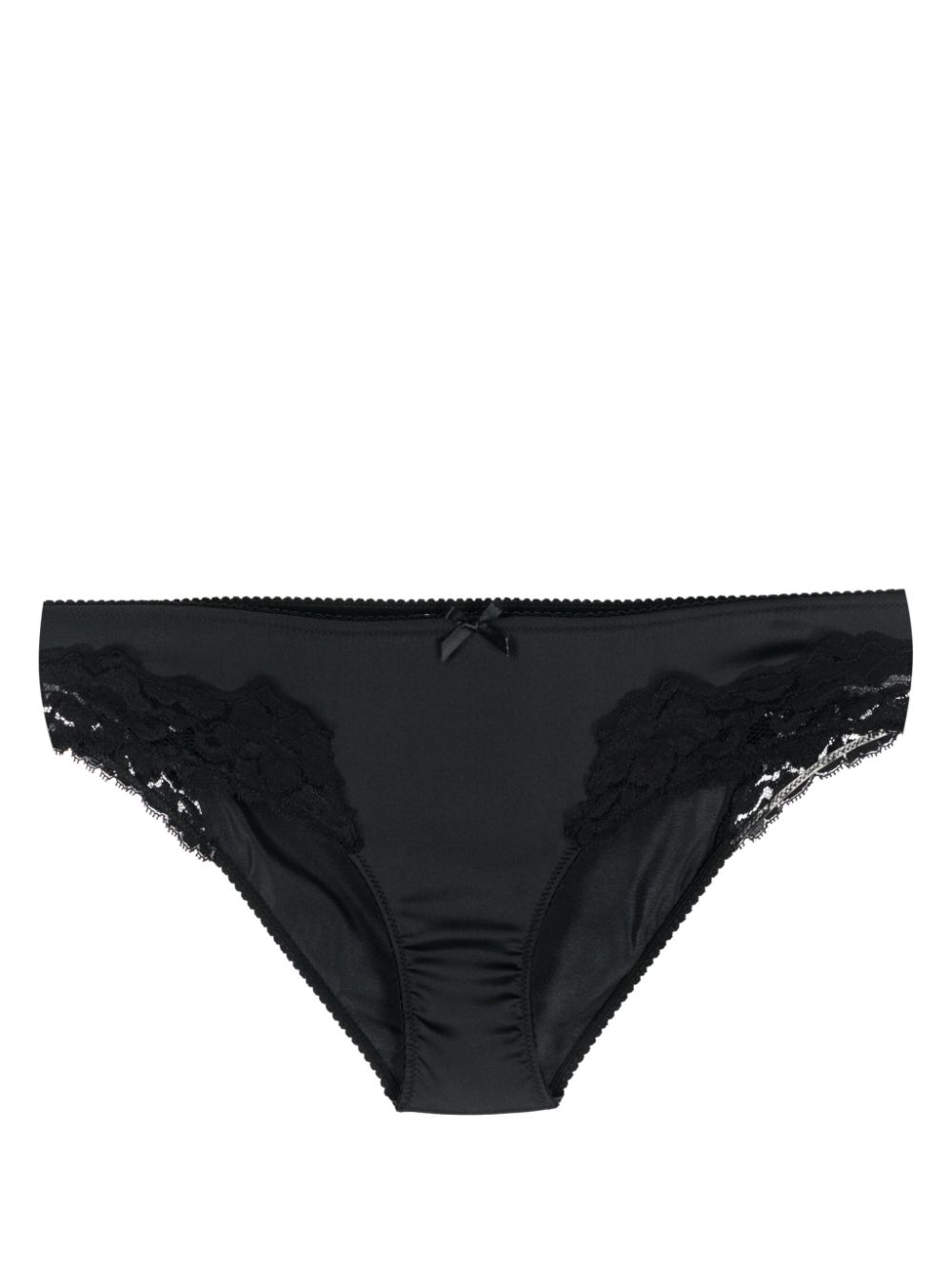 Dolce & Gabbana floral-lace stretch-silk briefs - Black von Dolce & Gabbana