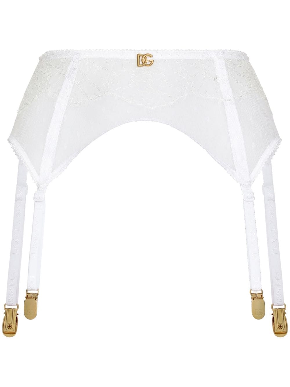 Dolce & Gabbana floral-lace suspender belt - White von Dolce & Gabbana