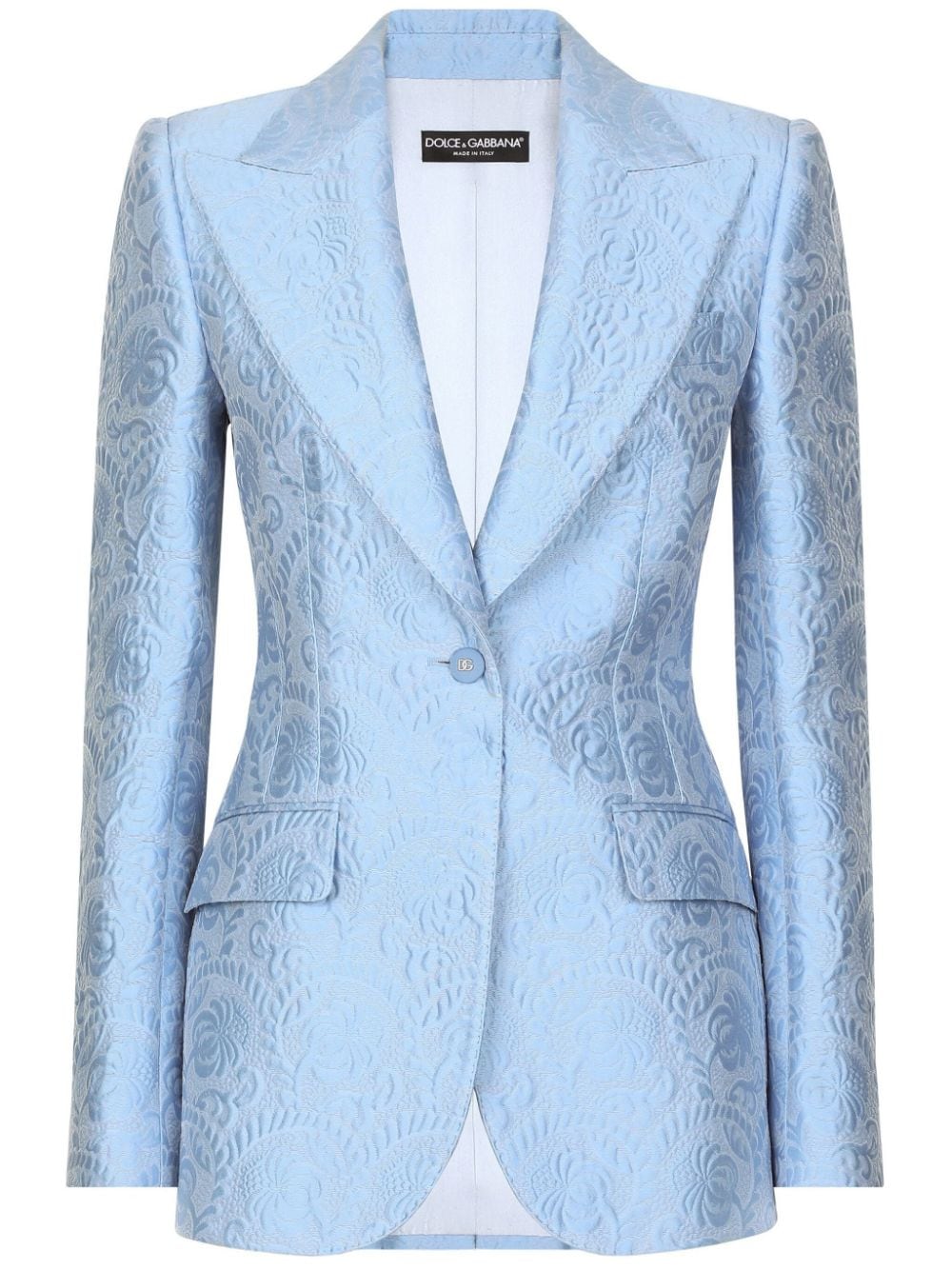 Dolce & Gabbana floral motif blazer - Blue von Dolce & Gabbana