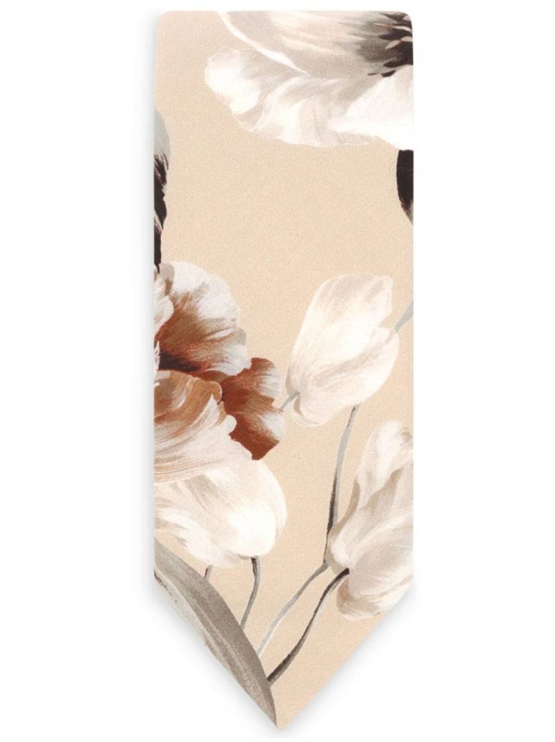 Dolce & Gabbana floral-print cotton tie - Neutrals von Dolce & Gabbana