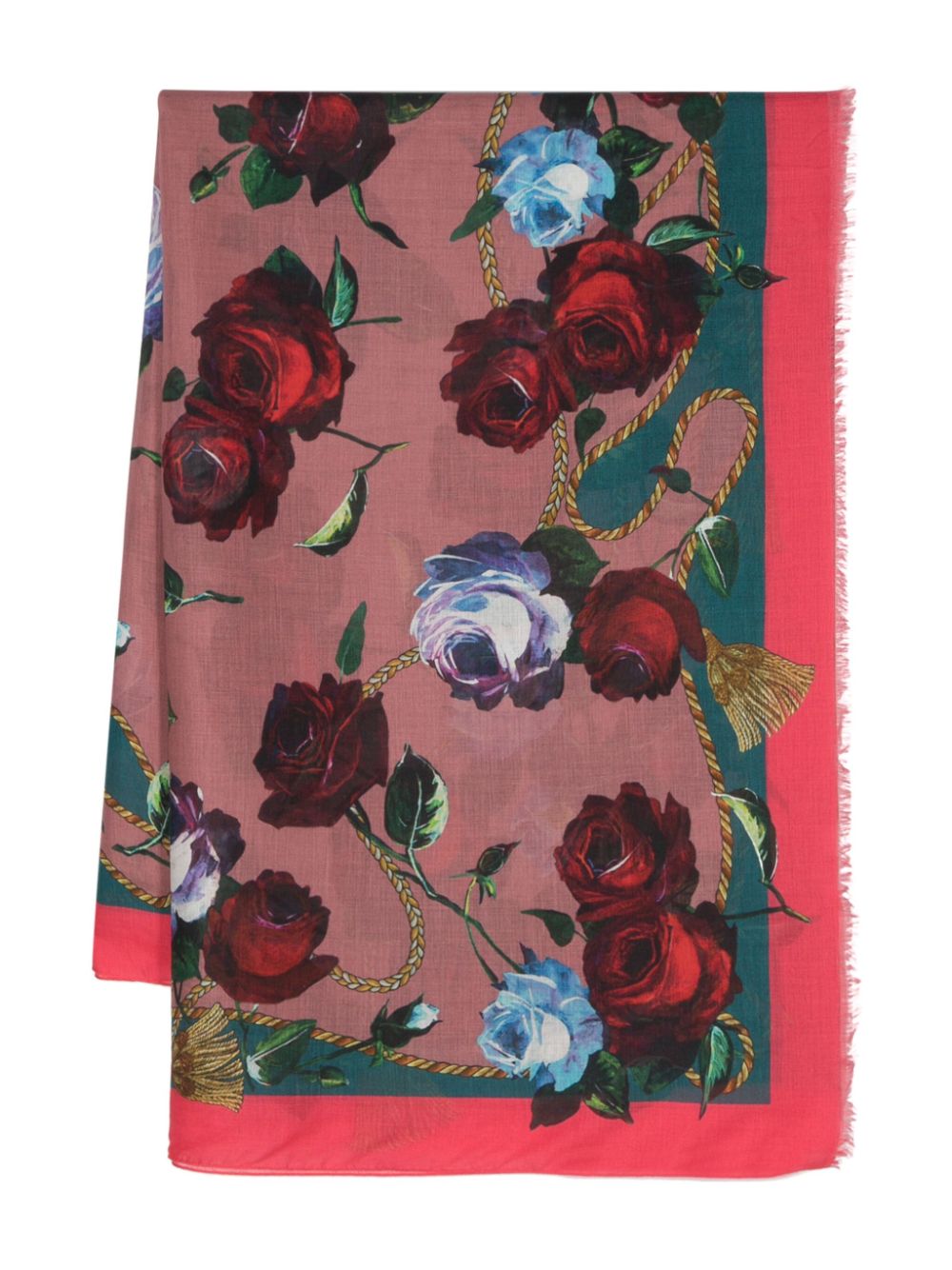 Dolce & Gabbana floral-print georgette scarf - Pink von Dolce & Gabbana