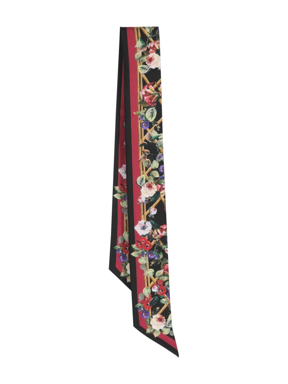 Dolce & Gabbana floral-print silk headscarf - Black von Dolce & Gabbana