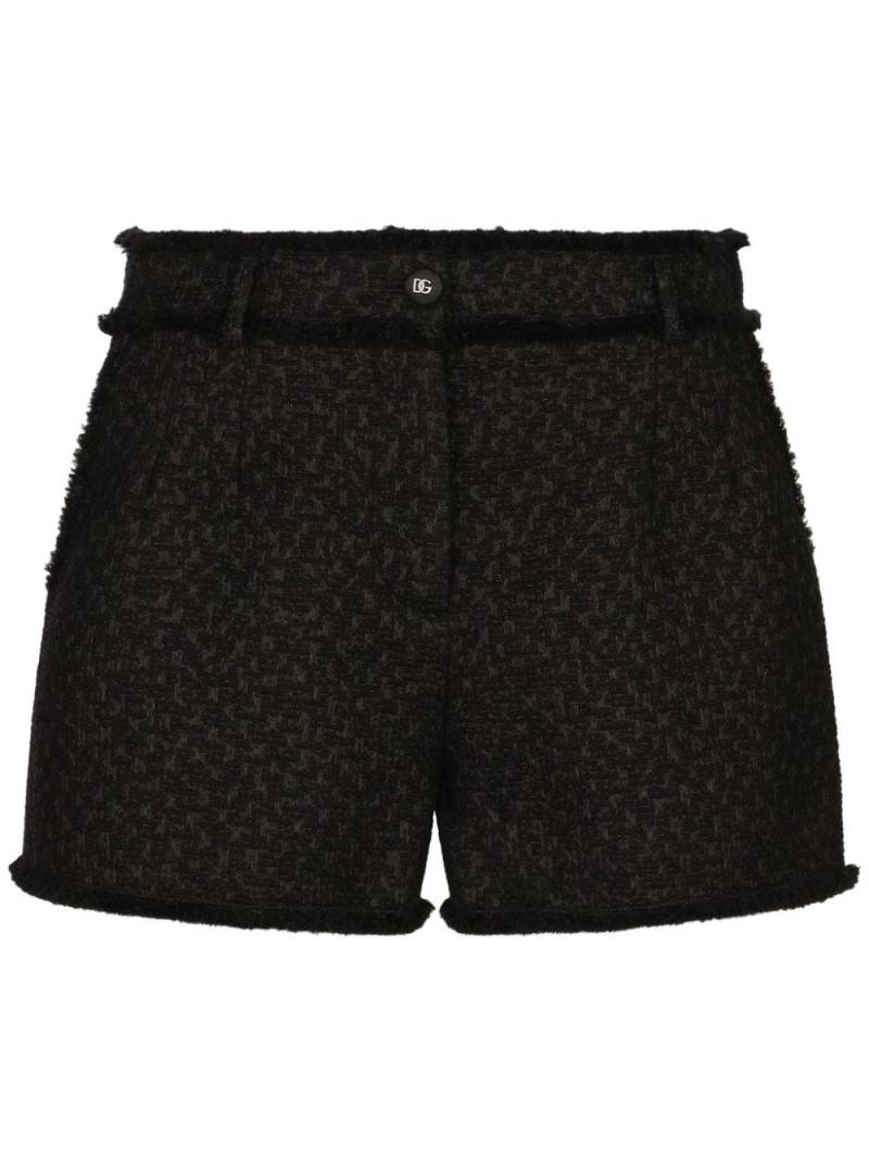 Dolce & Gabbana frayed detailing tailored shorts - Black von Dolce & Gabbana