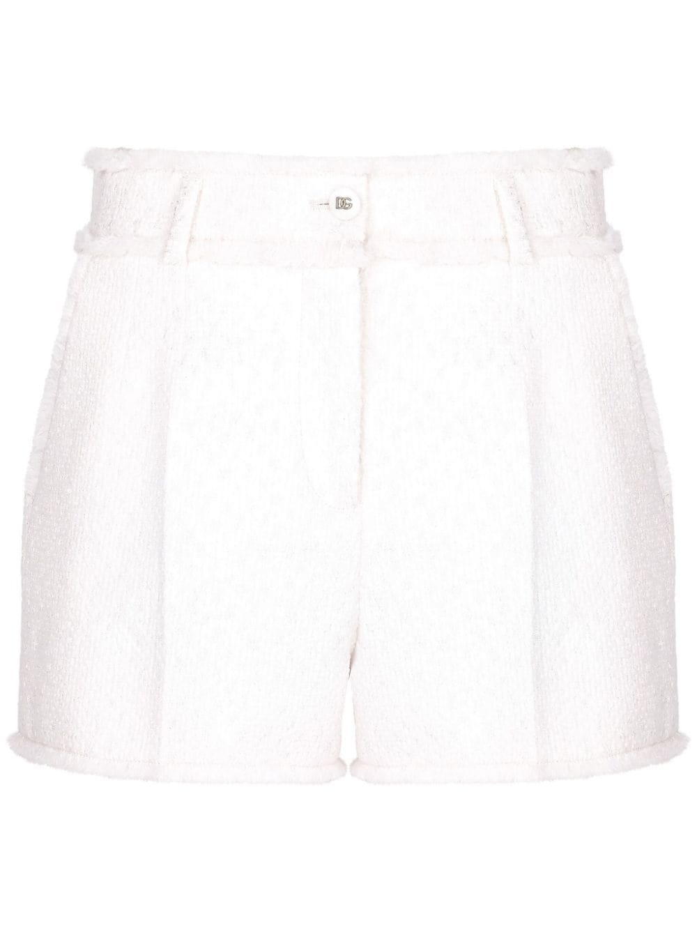 Dolce & Gabbana frayed detailing tailored shorts - White von Dolce & Gabbana