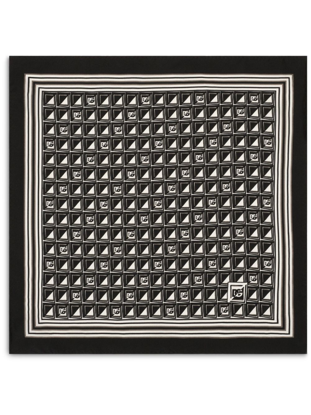 Dolce & Gabbana geometric-print scarf - Black von Dolce & Gabbana