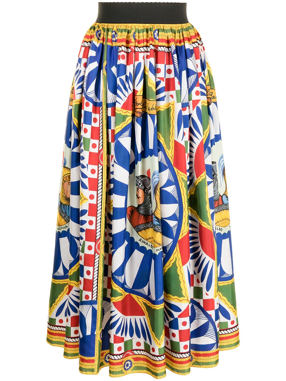 Dolce & Gabbana geometric-print skirt - Blue von Dolce & Gabbana