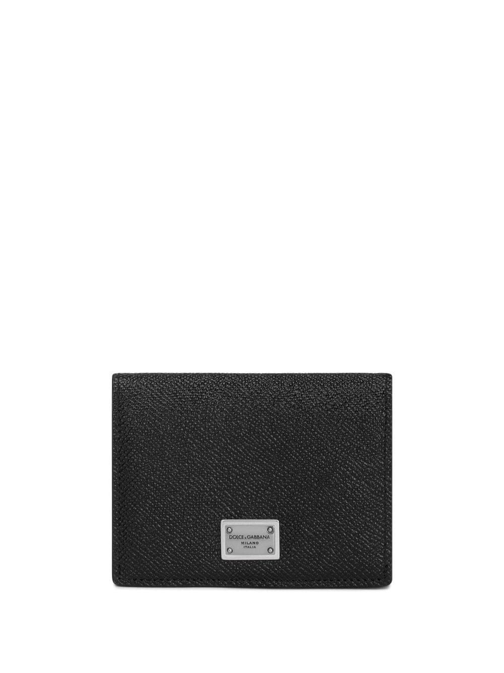 Dolce & Gabbana logo-tag leather card holder - Black von Dolce & Gabbana