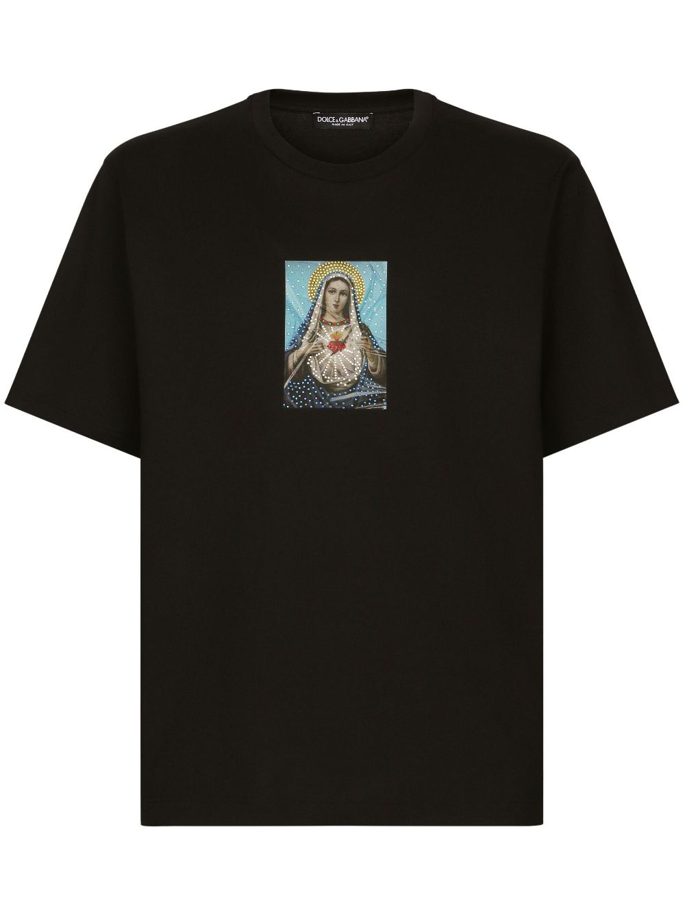 Dolce & Gabbana graphic-print cotton T-shirt - Black von Dolce & Gabbana