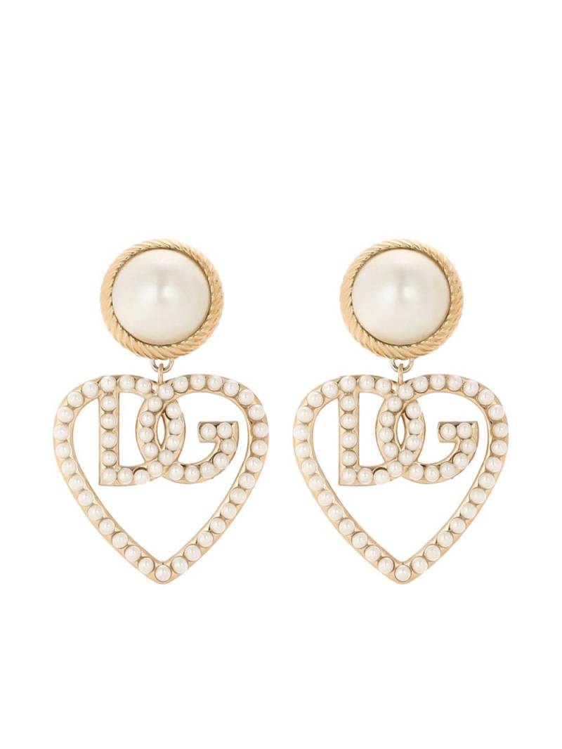 Dolce & Gabbana heart-pendant earrings - Gold von Dolce & Gabbana