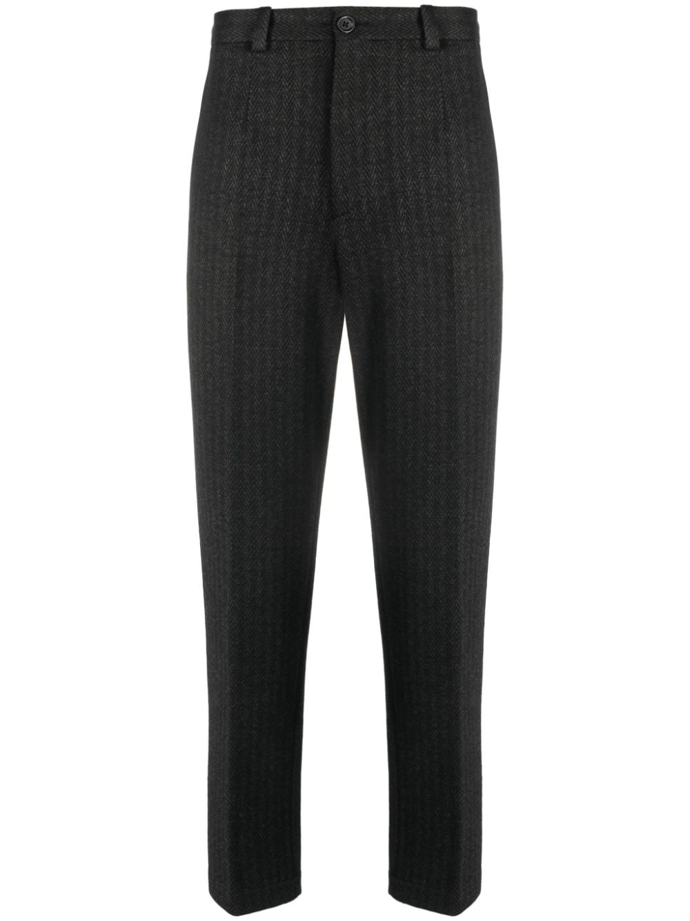 Dolce & Gabbana herringbone-pattern tapered trousers - Black von Dolce & Gabbana