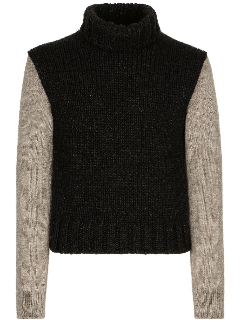 Dolce & Gabbana high-neck chunky-knit jumper - Black von Dolce & Gabbana